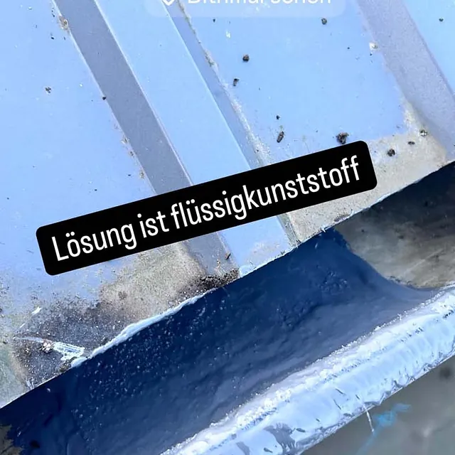 Reparierte Dachrinne