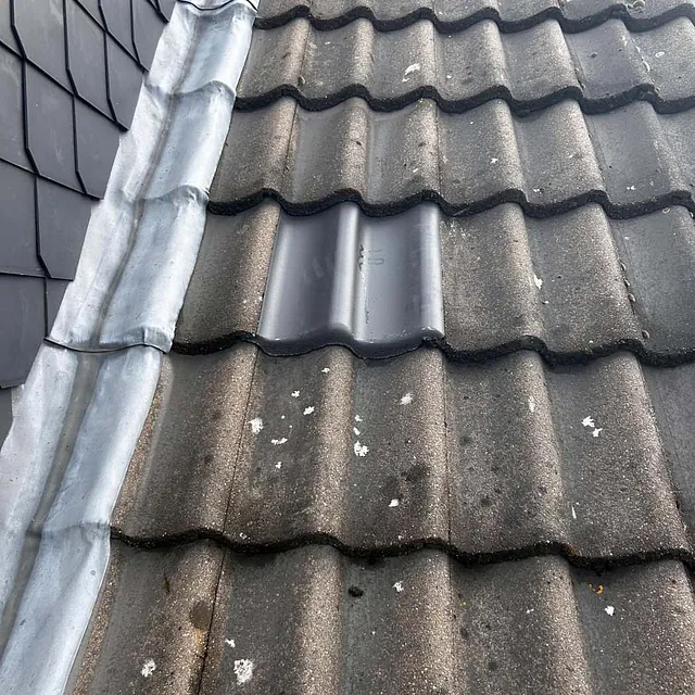 reparierte Dachpfanne